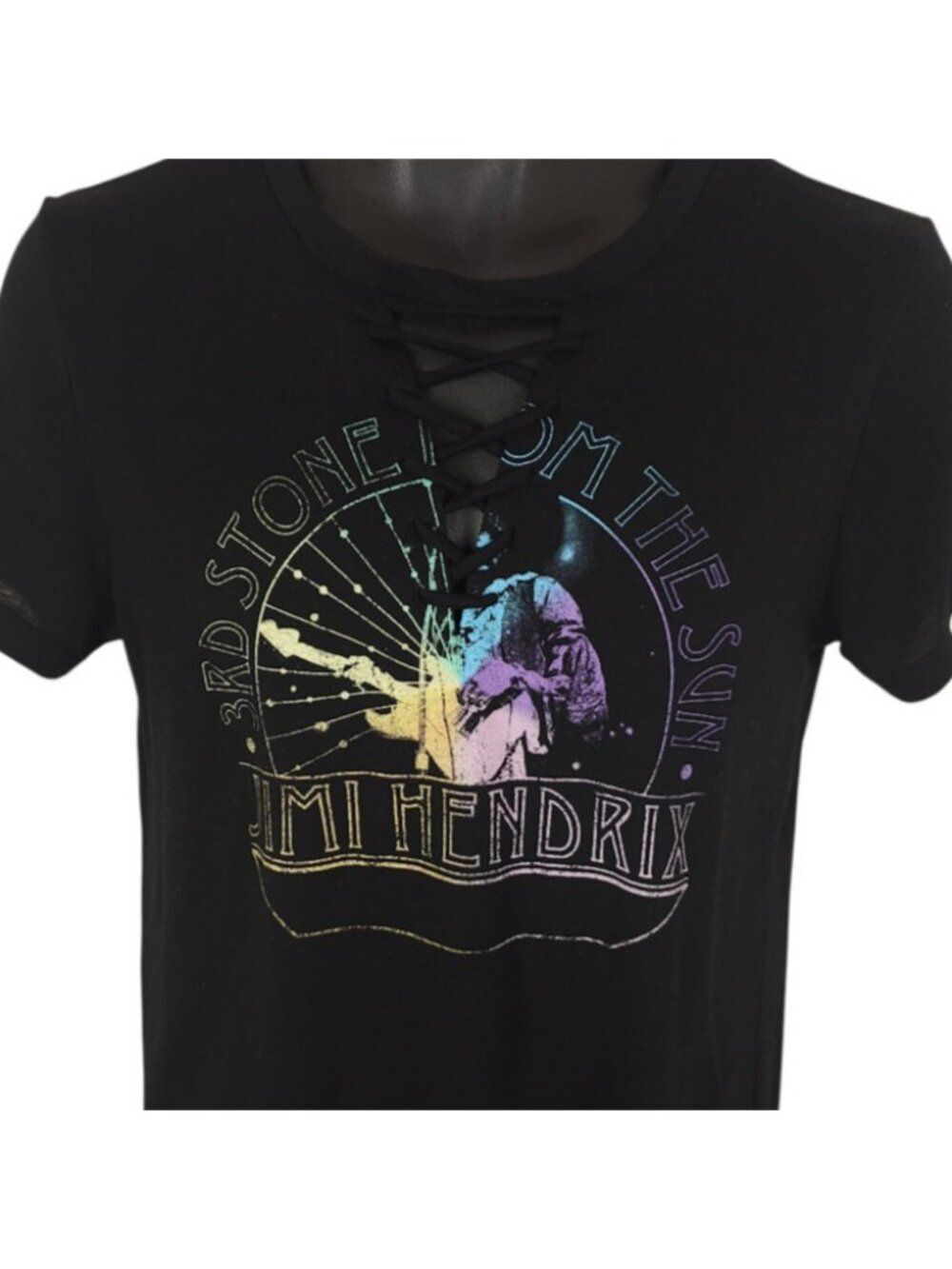Jimi Hendrix T Shirt Womens Size Medium Black 3rd Stone From The Sun Purple Haze